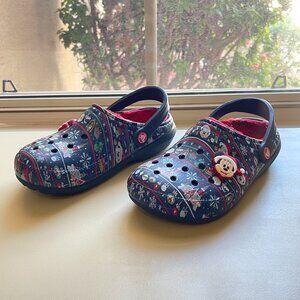 Crocs Disney Christmas 6 Shoes Mules Holiday 2020 Mickey Mouse Santa Blue Red